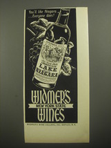 1956 Widmer&#39;s Lake Niagara Wine Ad - You&#39;ll like Niagara ..everyone does - £14.44 GBP