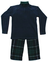 Weatherproof Blue &amp; Green 1/4 Zip Fleece Top &amp; Plaid Pant Sleepwear Set ... - £39.32 GBP