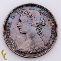 1886 Great Britain 1/2 Half Penny Bronze KM# 754 (Very Fine, VF Condition) - $88.05