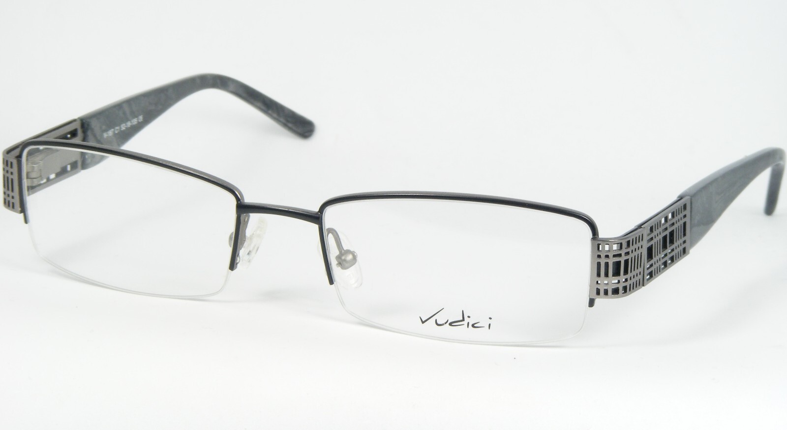VUDICI V-187 C1 NERO / GRIGIO METALLICO OCCHIALI IN METALLO 52-18-135mm - $62.36