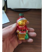 Christmas Avon Glass Teddy Bear Miniature Lights Cover Vintage Ornament - £9.30 GBP