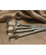 Vintage Unbranded Long-Handle Measuring Spoons Stainless Set of 4 - £11.79 GBP