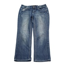 Love Nation Pants Womens 6 Blue Denim Mid Rise 5 Pocket Design Capri Jeans - £23.44 GBP