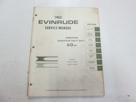 1965 Evinrude Sportfour Resistente 60 HP Servizio Shop Manuale Barca Macchie OEM - $49.99