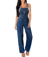 NWOT! Vintage Revolt Overalls Women&#39;s Denim Bib Blue Y2K Carpenter Size ... - $917.59 MXN