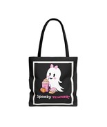 Reading teacher bag halloween teacher gift Spooky season reusable tote bag  - $36.00 CAD+