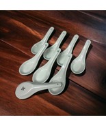 Set of 8 COMEO CHINA Chinese 5” porcelain white wonton soup spoons appet... - $38.70 CAD