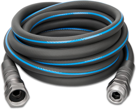 Garden Hose 50 FT  Flexible with Nozzle and Metal Fittings,  1/2&quot;  - £50.70 GBP