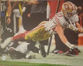 Christian Mc Caffrey Hand-Autographed San Franscisco 49er&#39;s 8x10 Photo Signed Coa - £103.11 GBP