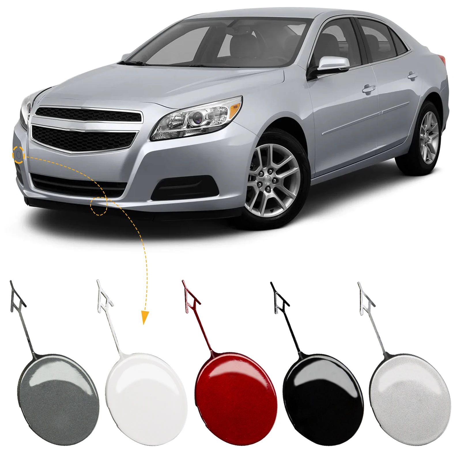 Front Bumper Tow Hook Cap Towing Eye Cover For Chevrolet Malibu 2013-201... - $15.75+