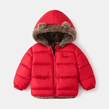 Autumn Winter Warm Outerwear Girl Boy Hooded Lamb Fleece Down Jackets Casual Jac - £62.28 GBP
