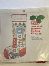 VTG 1979 CM Columbia Minerva Christmas Stocking Stocking cross Stitch Kit 6822 - £19.10 GBP