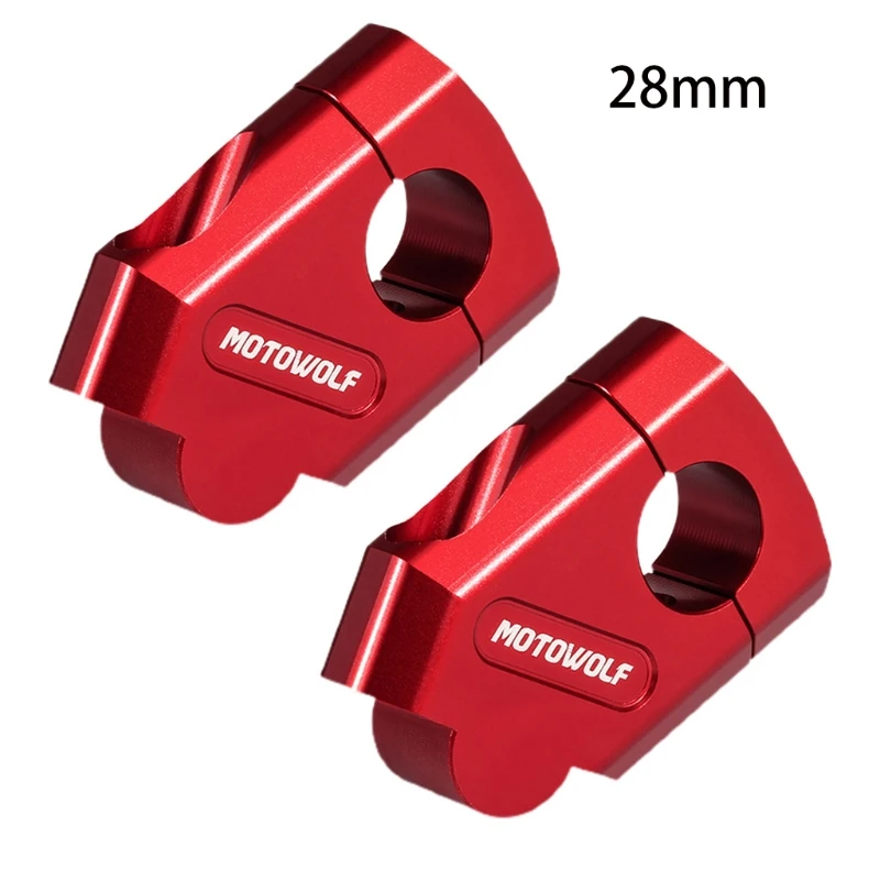Motorcycle Handlebar Mount Bracket Clamps Handle Bar Riser Height for 22mm 28mm - £35.61 GBP+