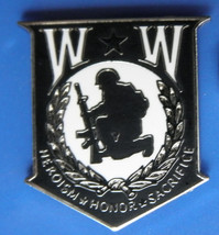 Wounded Warrior Freedom Isn&#39;t Free Heroism Honor Sacrifice Shield Lapel Pin 1 &quot; - £4.26 GBP