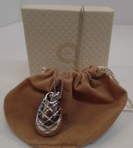 QVC Italian Made 9.25 Sterling Silver Pineapple Necklace on 30&quot; Chain Boxed Set - £98.92 GBP