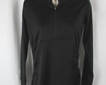 Avia Women&#39;s athletic track mesh 1/4 zip jacket small black - $14.84