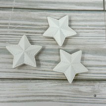 White Stars Button Covers Resin Metal Back Sewing Notions Crafters Lot - $12.82