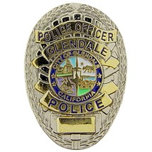 Glendale California Police Officer Badge Hat Lapel Pin 1&quot; - £8.31 GBP