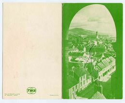 TWA Trans World Airlines City of Clonmel Tipperary Ireland Menu - $21.75