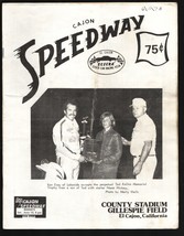 Cajon Speedway Stock Car Race Program 6/3/1978-County Stadium at Gillespie-Ro... - £36.25 GBP