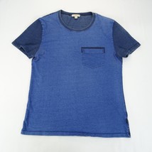 Burberry Brit Blue Denim Men&#39;s T-Shirt Size Small Pocket Cotton 2 Tone Crew Neck - £26.39 GBP