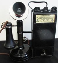 Kellogg  Candlestick ( Nickel ) with Gray Pay Station - $1,895.00