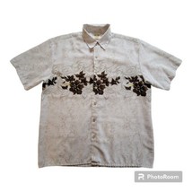 Island Tropics Mens XL Hawaiian Floral Button Up Short Sleeve Shirt Beach Wear - £11.62 GBP