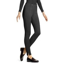 HUE U17978 Simply Stretch Skimmer Front Zip LEGGINGS Black ( XS ) Free S... - £49.60 GBP