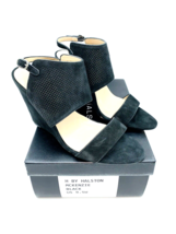 H by Halston  McKenzie High Wedge Suede Sandals - Black, US 9.5W - £23.86 GBP