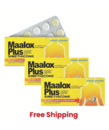 3 X Maalox Plus Simethicone For Relief of Gastric &amp; Stomach Wind 40&#39;S FR... - $47.02
