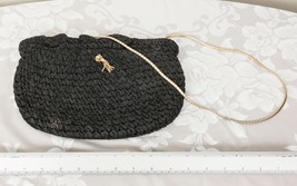 Vintage Black Womans Clutch Handbag Purse jp - £49.13 GBP