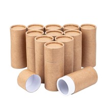12Pcs 50Ml Burlywood Kraft Paperboard Tubes Round Kraft Paper Containers... - $30.99