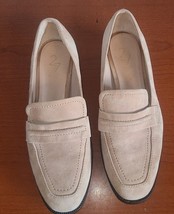 27 Edit Suede Women&#39;s 6.5 Loafers Beige Slip On Shoes Excellent Shape. - $34.06