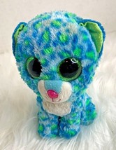 Ty Beanie Boos 5 in Leona Leopard Blue Animal Print Plush Stuffed Animal... - $4.95