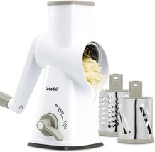 Rotary Cheese Grater Mandoline Vegetable Slicer with 3 Detachable Drum B... - £51.02 GBP