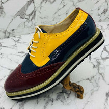 Men&#39;s Angelino Patent Yellow | Navy | Burgundy Casual Shoes NWT - $250.00