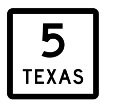 Texas State Highway 5 Sticker Decal R2259 Highway Sign - $1.45+