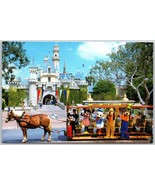 Disneyland Sleeping Beauty Castle Horse Drawn Streetcar Postcard Mickey ... - £5.16 GBP