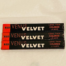 Venus Velvet .046&quot; Red Mechanical Pencil Leads American Pencil 3 Sleeves... - £18.16 GBP