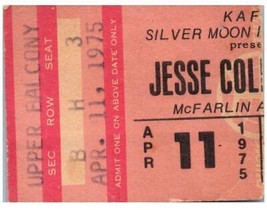 Vintage Jesse Colin Giovane Ticket Stub Aprile 11 1975 Mcfarlin Auditorium Texas - £43.19 GBP