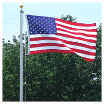 18 Ft.Steel Flagpole With (1) 3&#39;x5&#39; U.S Flag (1) 4&#39;x6&#39; Flag &amp; (2) Antenna Flags - £143.08 GBP