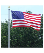 18 FT.STEEL FLAGPOLE WITH (1) 3&#39;x5&#39; U.S FLAG &amp; (1) 4&#39;x6&#39; U.S.FLAG   - $179.00