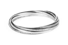 Paparazzi Trending in Tread Silver Bracelet - New - $4.50