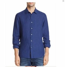 Michael Kors Men&#39;s Cross-Dyed Button Front Shirt , Color:Mid Night , Size: 2XL - £31.81 GBP