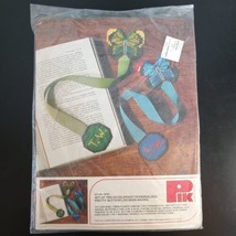 Pretty Butterflies Needlepoint Book-Marks Pik Two Set Personalized Kit 76702 VTG - £14.63 GBP