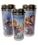 Walt Disney Frozen Movie Main Cast Images 16 Ounce Metal Travel Mug, NEW... - £10.82 GBP