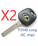 X2 Lexus TOY40BT4 LONG Transponder Key ES LS CS 97 98 99 00 TOY40 4C chip - €13,30 EUR