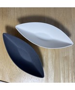 Ditte Fischer MCM Porcelain badskale S & P Bowls White Black Matte Denmark Salt - $39.19