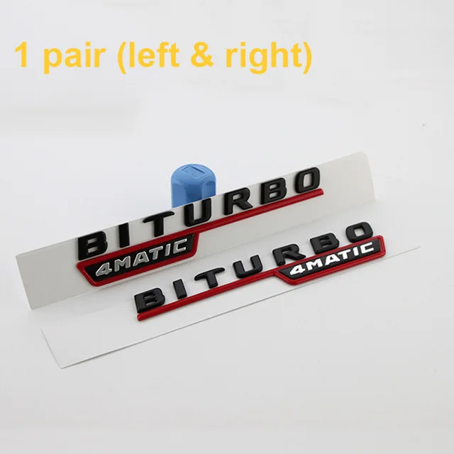 Letter Emblem for Mercedes Benz AMG V12BITURBO V8 BITURBO 4MATIC+ TURBO 4MATIC C