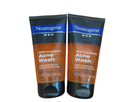 Neutrogena Men Skin Clearing Acne Wash Lot of 2 Exp 02/22 - £19.63 GBP